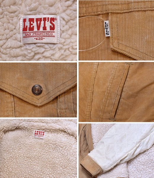 画像2: 【80’s】ビンテージ【USA製】【リーバイス】【Levi’s】【コーデュロイ】【ボアジャケット】【42R】  (2)