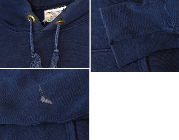 画像3: 【80’s】【ビンテージ】【USA製】【チャンピオン】【Champion】リバースウィーブ【REVERSE WEAVE】【VILLANOVA】【カレッジ】【パーカー】ネイビー【サイズM】  (3)