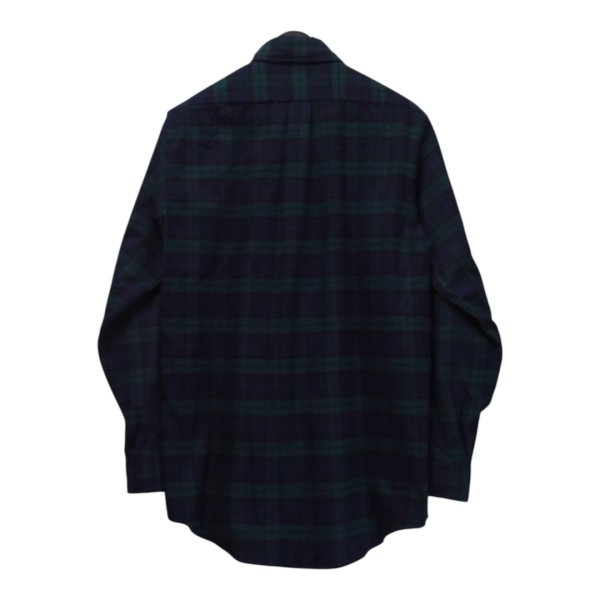 画像4: 【ほぼ未使用】90's【USA製】ビンテージ【エルエルビーン】【L.L.Bean】【ブラックウォッチ】紺×緑【フランネルシャツ】薄手ネルシャツ【サイズM TALL】  (4)