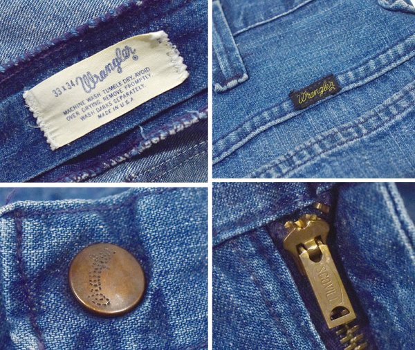 画像2: 【70’s】【ビンテージ】【USA製】【ラングラー】【Wrangler】【デニム】【ブーツカットパンツ】フレアパンツ【33×34】 (2)