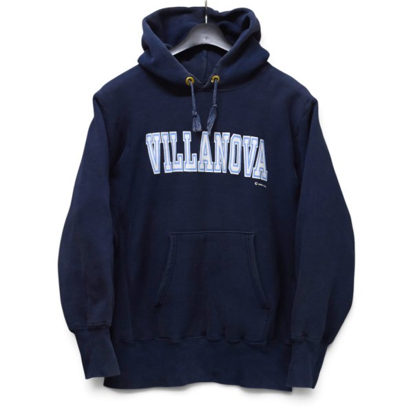 画像1: 【80’s】【ビンテージ】【USA製】【チャンピオン】【Champion】リバースウィーブ【REVERSE WEAVE】【VILLANOVA】【カレッジ】【パーカー】ネイビー【サイズM】  (1)
