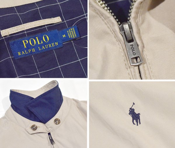 画像2: ビンテージ【ラルフローレン】【Ralph Lauren】【ベージュ】スウィングトップ【ジップアップブルゾン】ジャケット【サイズM】 (2)