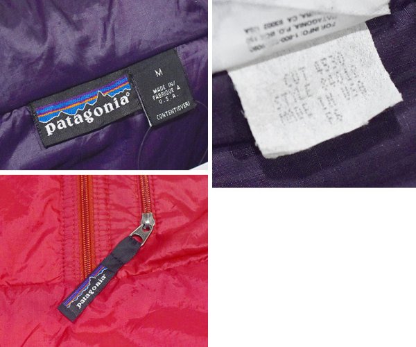 画像2: 【90’s】【ビンテージ】【USA製】【パタゴニア】【Patagonia】【パフボールベスト】プルオーバー【赤×紫】【サイズM】  (2)