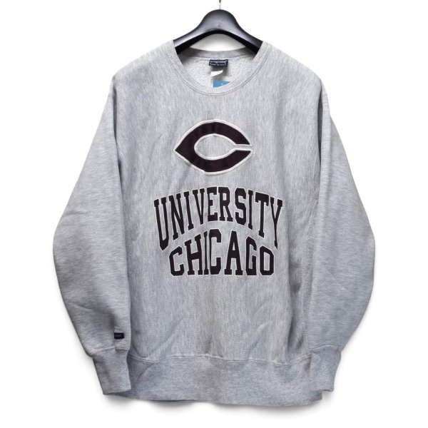 画像1: 【90’s】【USA製】ビンテージ【JANSPORT】ジャンスポーツ【UNIVERSITY OF CHICAGO】【カレッジスウェット】リバースウィーブタイプ【アップリケ】【グレー】【サイズXL】  (1)