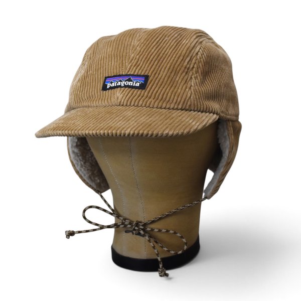 画像5: 【程度良好】【パタゴニア】【Patagonia】【ベージュ】【コーデュロイ】ボア【イヤーフラップCAP】キャップ【サイズS】  (5)
