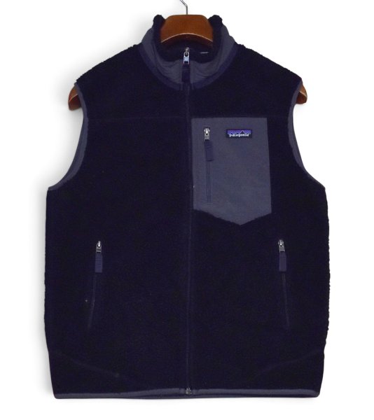 画像1: ビンテージ【パタゴニア】【Patagonia】【クラシックレトロX】【フリースベスト】【黒×グレー】【サイズM】 (1)