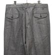 画像4: 【90’s】ビンテージ【エディーバウアー】【Eddie Bauer】【ヘリンボーン柄】【2タックパンツ】スラックス【黒×白】【36×32】  (4)