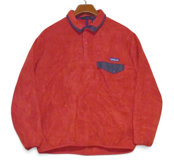 画像1: ビンテージ【00’s】【パタゴニア】【Patagonia】【赤】【シンチラスナップT】【フリース】プルオーバー【サイズM】  (1)