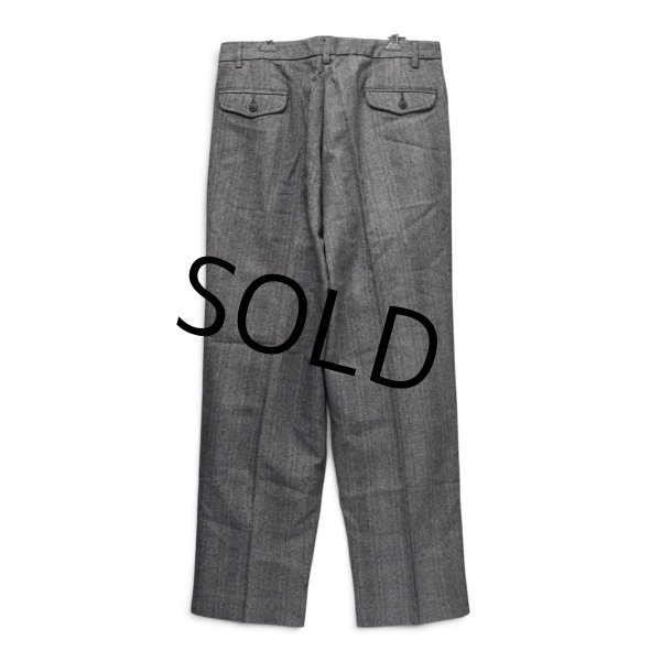 画像5: デッドストック【90’s】ビンテージ【エディーバウアー】【Eddie Bauer】【ヘリンボーン柄】【2タックパンツ】スラックス【黒×白】【36×32】  (5)