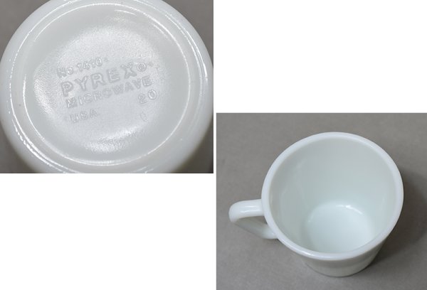 画像2: ビンテージ【USA製】オールド【パイレックス】【PYREX】【ミルクガラス】【ホワイト】【マグカップ】  (2)
