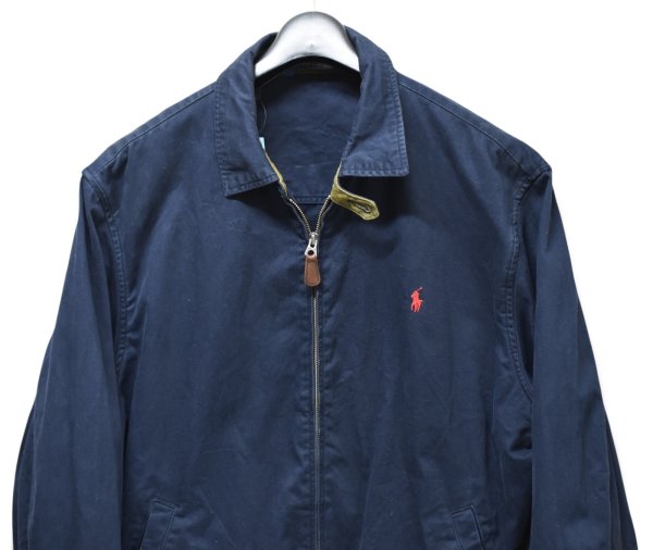 画像4: 【90’s】ビンテージ【ポロ ラルフローレン】【Polo Ralph Lauren】【スイングトップ】ジップアップブルゾン【紺】【サイズXL】  (4)