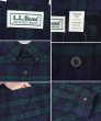 画像2: 【ほぼ未使用】90's【USA製】ビンテージ【エルエルビーン】【L.L.Bean】【ブラックウォッチ】紺×緑【フランネルシャツ】薄手ネルシャツ【サイズM TALL】  (2)