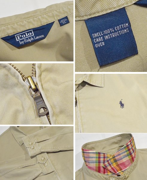画像2: ビンテージ【ポロ ラルフローレン】【Polo Ralph Lauren】【コットンブルゾン】【ベージュ】【ワンポイント】【サイズM】 (2)