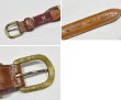 画像2: ビンテージ【ノードストローム】【NORDSTROM】【キャンバス×レザー】【ブラウン】【ベルト】【W35】 (2)