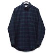 画像1: 【ほぼ未使用】90's【USA製】ビンテージ【エルエルビーン】【L.L.Bean】【ブラックウォッチ】紺×緑【フランネルシャツ】薄手ネルシャツ【サイズM TALL】  (1)