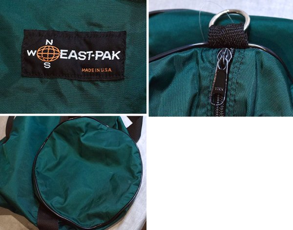 画像2: 【80’s】ビンテージ【USA製】【イーストパック】【EASTPAK】【ボストンバッグ】【グリーン】  (2)