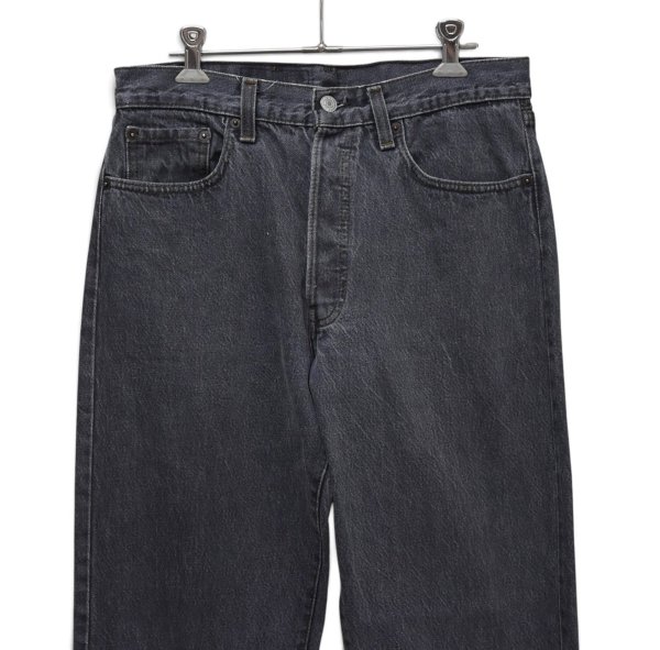 画像5: 【90’s】ビンテージ【USA製】【リーバイス】【Levi’s】【501】【先染めブラック】ブラックデニムパンツ【W32】  (5)