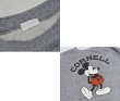 画像2: 【80’s】【ビンテージ】【Disney】【CORNELL】【ミッキーマウス】【霜降りグレー】【スウェット】【サイズL程度】 (2)