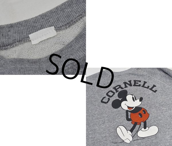 画像2: 【80’s】【ビンテージ】【Disney】【CORNELL】【ミッキーマウス】【霜降りグレー】【スウェット】【サイズL程度】 (2)