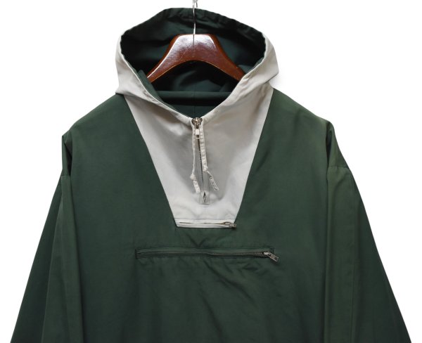 画像3: 【90’ｓ】ビンテージ【J.CREW】ジェイクルー【アノラックパーカー】プルオーバーパーカー【緑×ベージュ】【サイズL】  (3)