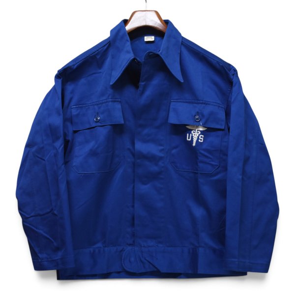画像1: 【デッドストック】【60’s】ビンテージ【USA製】【U.S. ARMY】【CONVALESCENT SUIT】【ジャケット】【メディカル】ブルー【サイズM】  (1)