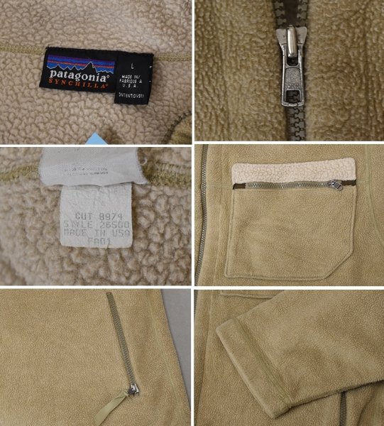 画像2: 【00’s】【USA製】【パタゴニア】【Patagonia】【シンチラ】【アークティックジャケット】フルジップフリース【ベージュ】【サイズL】  (2)