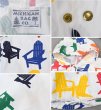 画像2: 【ビンテージ】【USA製】ミシガンラグ【MICHIGAN RAG CO.】【アディロンダックチェア】【総柄】【スナップボタン】【パーカー】【白】【サイズXL程度】  (2)