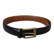 画像1: 【ほぼ未使用】【L.L.Bean】【エルエルビーン】【レザーベルト】ブラックレザー【黒】【サイズ38】  (1)