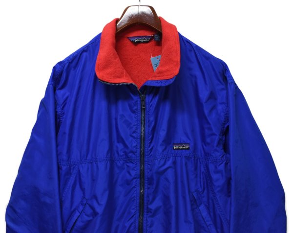 画像3: 【90’s】ビンテージ【USA製】【パタゴニア】【Patagonia】シェルドシンチラジャケット【ナイロンジャケット】フルジップ【コバルトブルー×赤】【サイズXL】  (3)