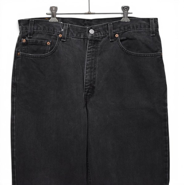 画像4: 【90’s】【ビンテージ】【USA製】【リーバイス】【Levi’s】【550】後染めブラック【ブラックデニムパンツ】【W38】  (4)