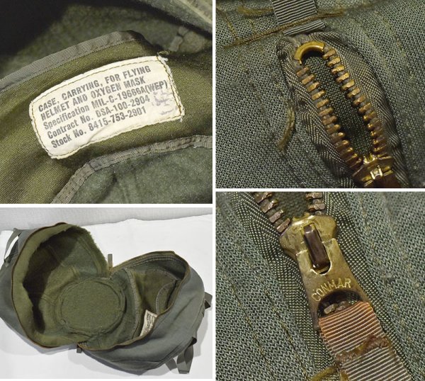 画像2: 【60’s】【U.S.NAVY】ビンテージ【フライングヘルメットバッグ】【オキシジェンマスクケース】 (2)