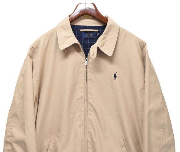 画像3: 【90’s】ビンテージ【ポロ ラルフローレン】【POLO RALPH LAUREN】【スイングトップ】フルジップブルゾン【ベージュ】【裏地チェック】【サイズXXL】  (3)
