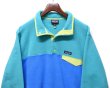 画像3: 【パタゴニア】【Patagonia】【シンチラ】【スナップT】【エメラルド×ブルー】プルオーバー フリース【サイズXXL】  (3)