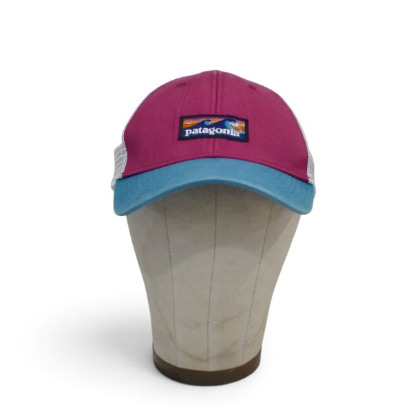 画像3: ビンテージ【パタゴニア】【Patagonia】【ロゴ入り】【水色×赤紫】【メッシュキャップ】 (3)