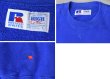 画像2: 【90’s】ビンテージ【USA製】【ラッセル】【Russell】【スウェット】【前V】【ブルー】【サイズL】  (2)