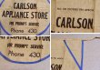 画像2: 【デッドストック】ビンテージ【CARLSON APPLIANCE STORE】【クロスピンエプロン】【ベージュ×青】  (2)