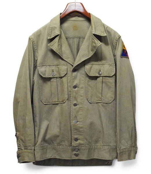 画像1: 【40’s】【ビンテージ】【U.S. ARMY】【M-41】【HBTジャケット】ヘリンボーンツイル【38R】  (1)
