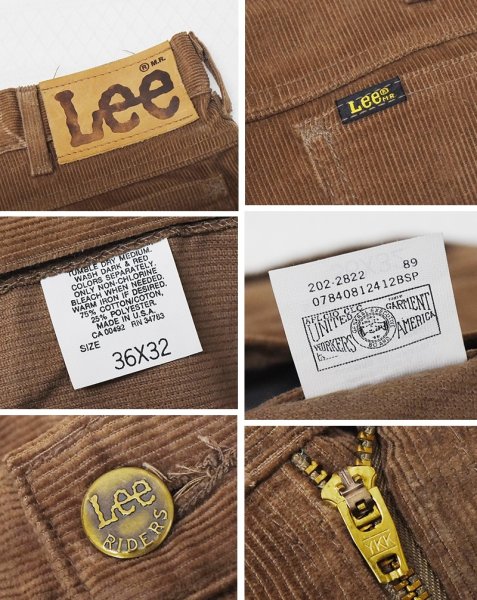 画像2: 【ほぼ未使用】【80’s】【USA製】【リーバイス】【Lee】【ブーツカット】【コーデュロイパンツ】【ブラウン】【W36】 (2)