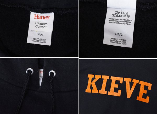 画像2: 【ヘインズ】【Hanes】【KIEVE】【プリント】【プルオーバーパーカー】【黒】【サイズL】  (2)