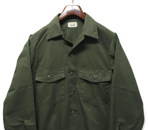 画像4: 【00’s】ビンテージ【USA製】【U.S. ARMY】OG507【ユーティリティシャツ】【オリーブ】【サイズ15 1/2×33】  (4)