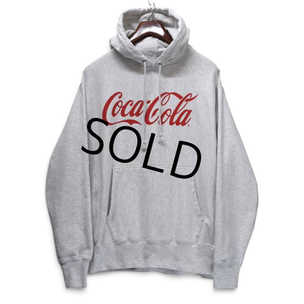 画像1: 【チャンピオン】【Champion】【コカ・コーラ】【Coca-Cola】リバースウィーブ【REVERSE WEAVE】【プルオーバーパーカー】【霜降りグレー】【サイズL】  (1)
