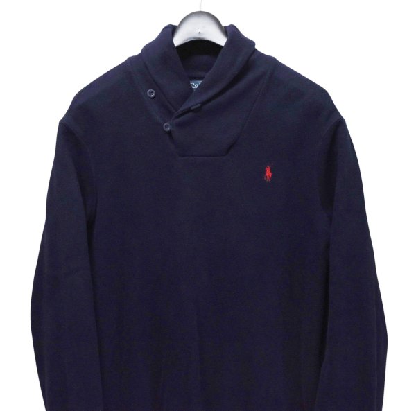 画像3: 【ラルフローレン】【Ralph Lauren】【ショールカラー】【プルオーバースウェット】【紺】ネイビー【サイズL】  (3)