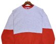 画像3: 【90’s】【ビンテージ】【USA製】【ラッセル】【Russell】【前V】【グレー×赤】【切り替え】クルーネック【スウェット】【サイズXL】  (3)
