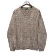 画像1: 【90’s】【USA製】ビンテージ【The Clubhouse Collection】【マルチカラー】【Vネックニットセーター】【サイズL】  (1)
