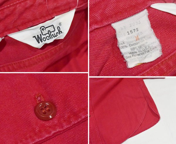 画像2: 【80’s】ビンテージ【USA製】【ウールリッチ】【Woolrich】【エンジ】【シャモアクロスシャツ】【サイズM】  (2)