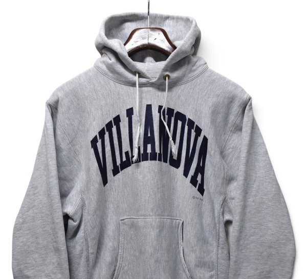 画像3: 【80’s】ビンテージ【USA製】【チャンピオン】【Champion】リバースウィーブ【REVERSE WEAVE】【VILLANOVA】【カレッジパーカー】プルオーバーパーカー【グレー】【サイズM】  (3)