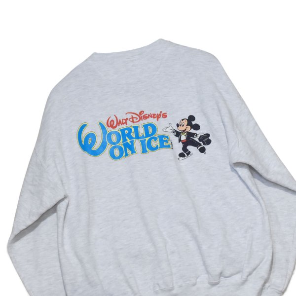 画像4: 【90’s】【ビンテージ】【USA製】【ジャージーズ】【JERZEES】【Disney】【Walt Disney’s World On Ice】【ミッキーマウス】【スウェット】【グレー】【サイズL】  (4)
