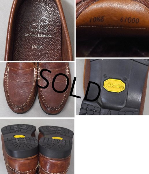 画像2: 【アレンエドモンズ】【Allen Edmonds】【Duke】【ブラウン】型押し【ペニーローファー】コインローファー【サイズ10 1/2】【Vibramソール】  (2)