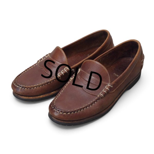 画像3: 【アレンエドモンズ】【Allen Edmonds】【Duke】【ブラウン】型押し【ペニーローファー】コインローファー【サイズ10 1/2】【Vibramソール】  (3)