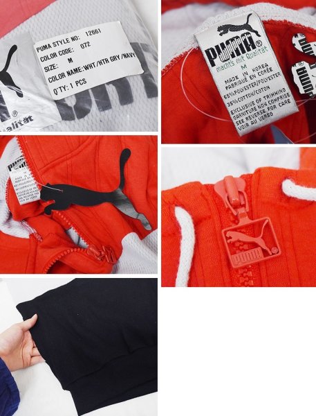 画像3: 【デッドストック】ビンテージ【プーマ】【PUMA】【PUMA SPORTS】【赤×グレー×黒】【ハーフジップパーカー】【サイズM】  (3)